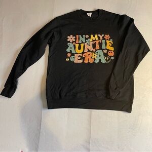 Port and‎ Company Black Sweatshirt - In My Auntie Era medium
